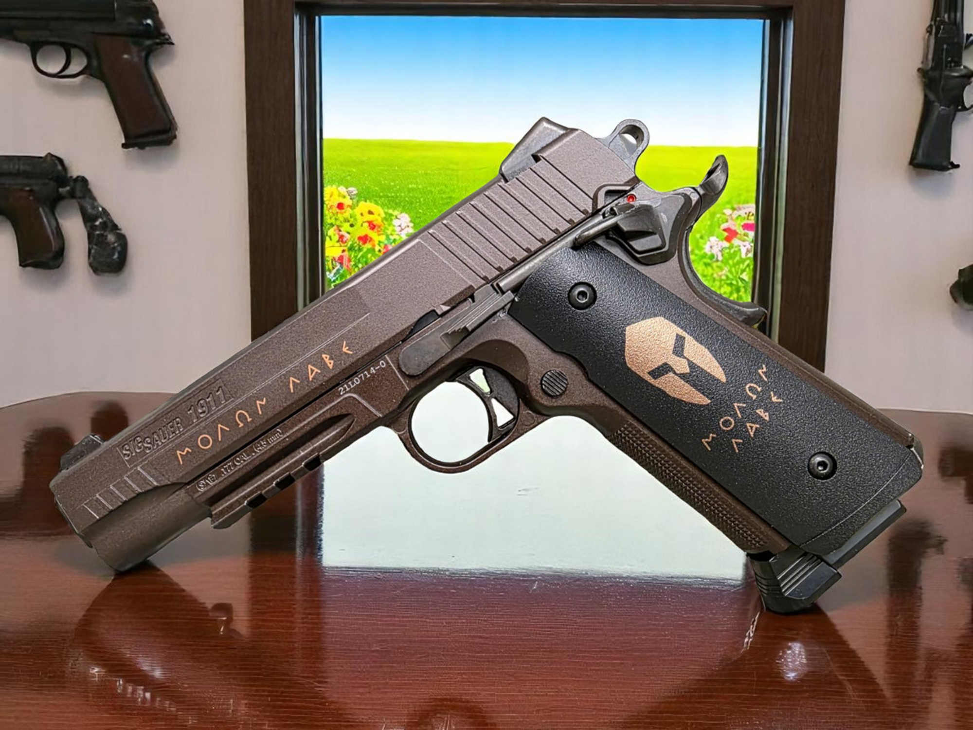 SIG Sauer 1911 Spartan Full Metal CO2 Blowback .177 cal Air Gun Pistol - USEDⓈ SIG Sauer 1911 Spartan Full Metal CO2 Blowback .177 cal Air Gun Pistol - USEDⓈ