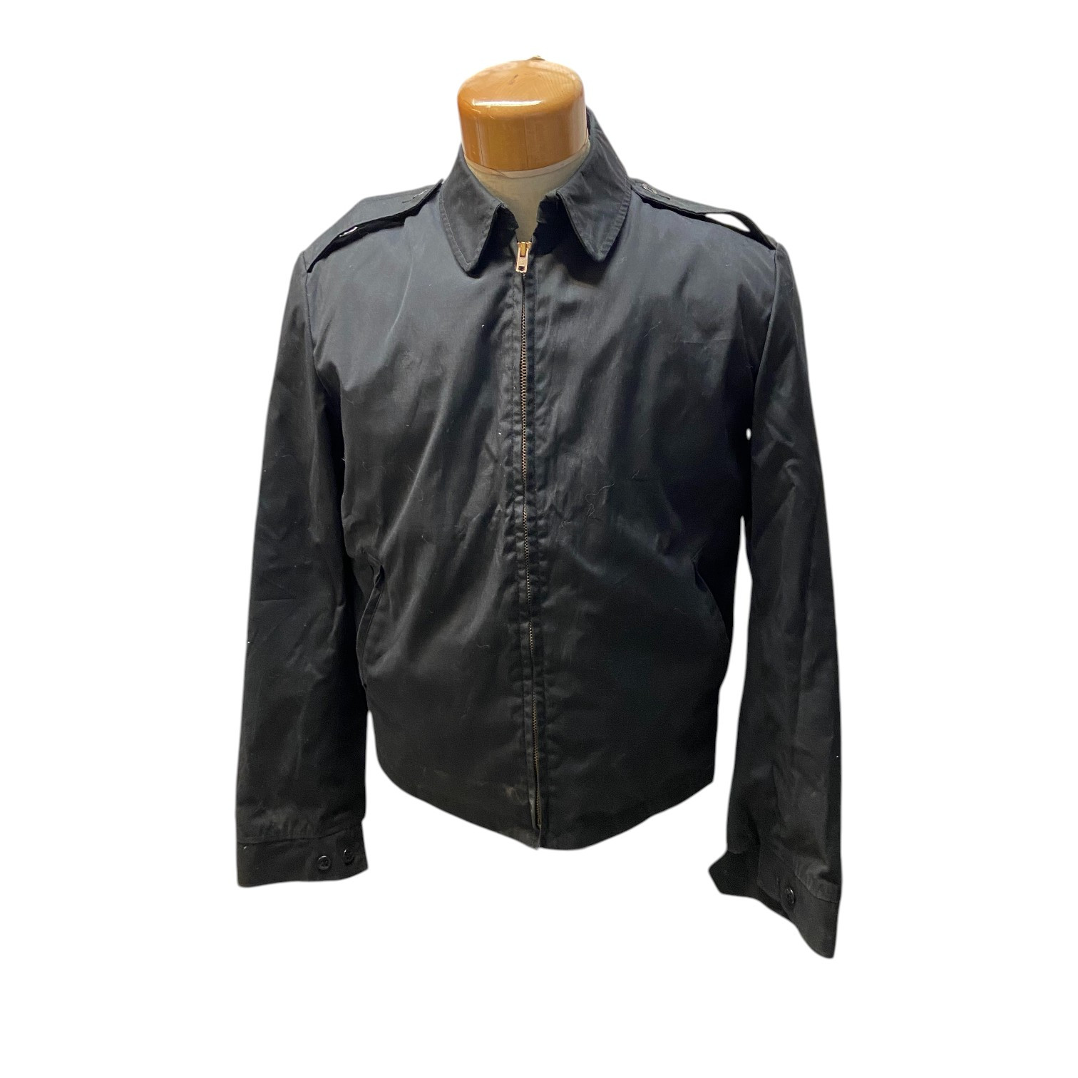 United States Navy Black Windbreaker Jacket Work Jacket W/ Liner