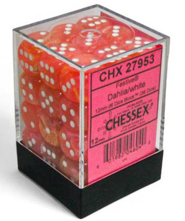 Chessex Lab Festive 12mm d6 Dice Block