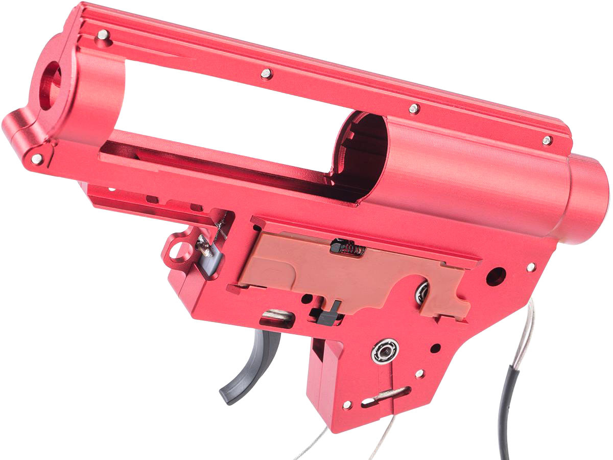 Matrix Anodized 7075 Aluminum CNC 8mm Reinforced Version 2 Gearbox Shell w/ Rear-Wired Micro-Switch Trigger Pre-Installed