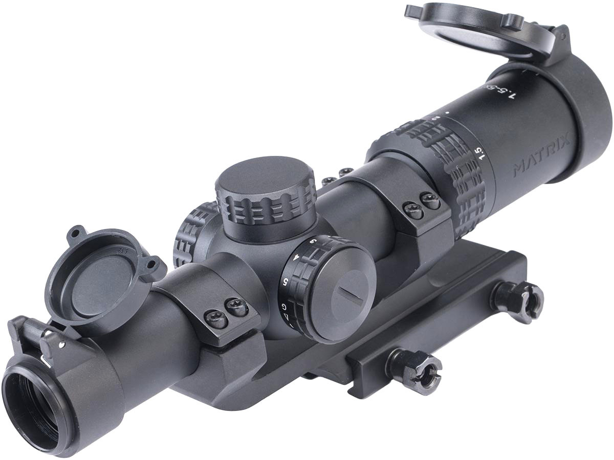 Matrix 1.5-5X20 SFP Illuminated Riflescope w/ 1" Offset Neutral Height Mount by Vector Optics