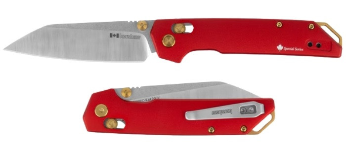 Kershaw Iridium DuraLock Satin Reverse Tanto Aluminium Red PVD