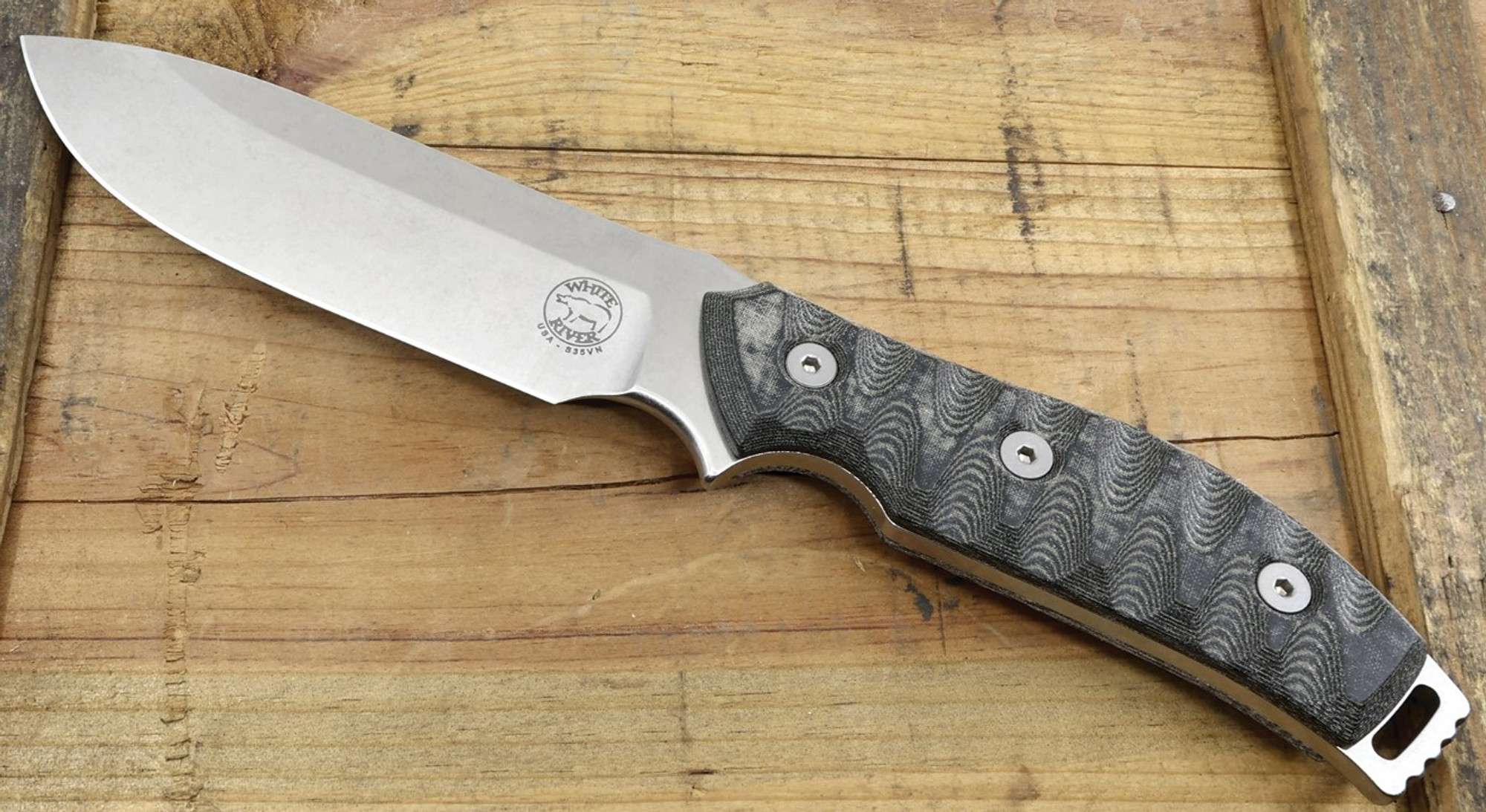 White River GTI 4.5 Fixed Blade Knife Micarta Black/OD