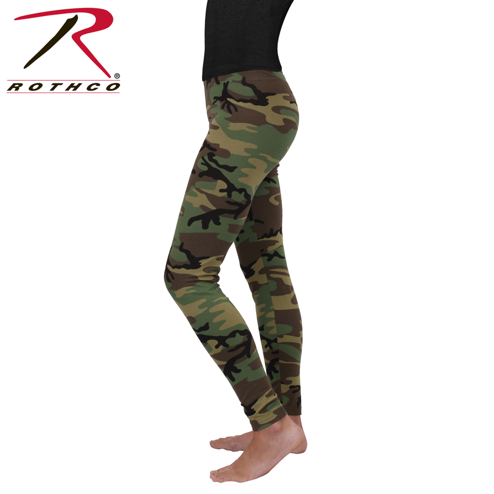 Rothco Womens Camo Leggings - Woodland Camo