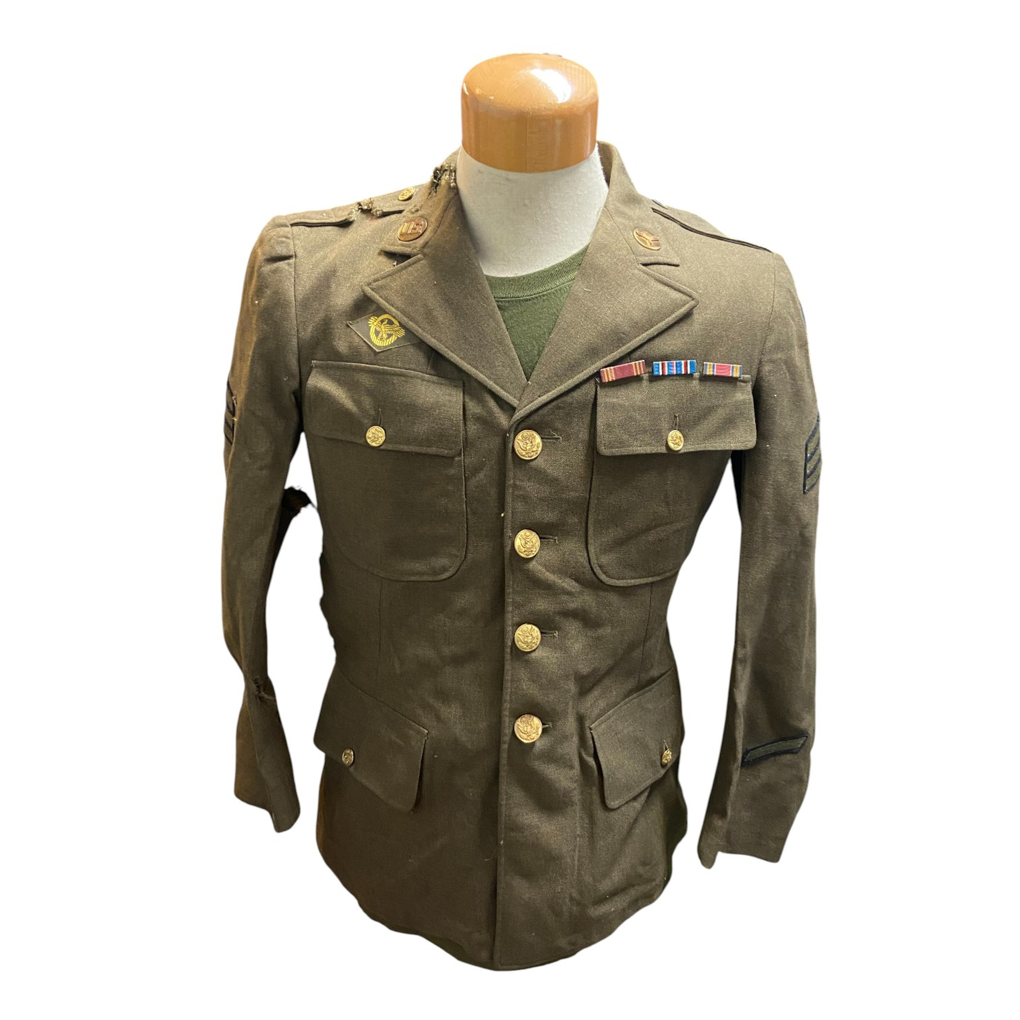 WW2 U.S.A.A.F. Sergeant's Dress Jacket W/ Ribbon Bars - Dated 1940