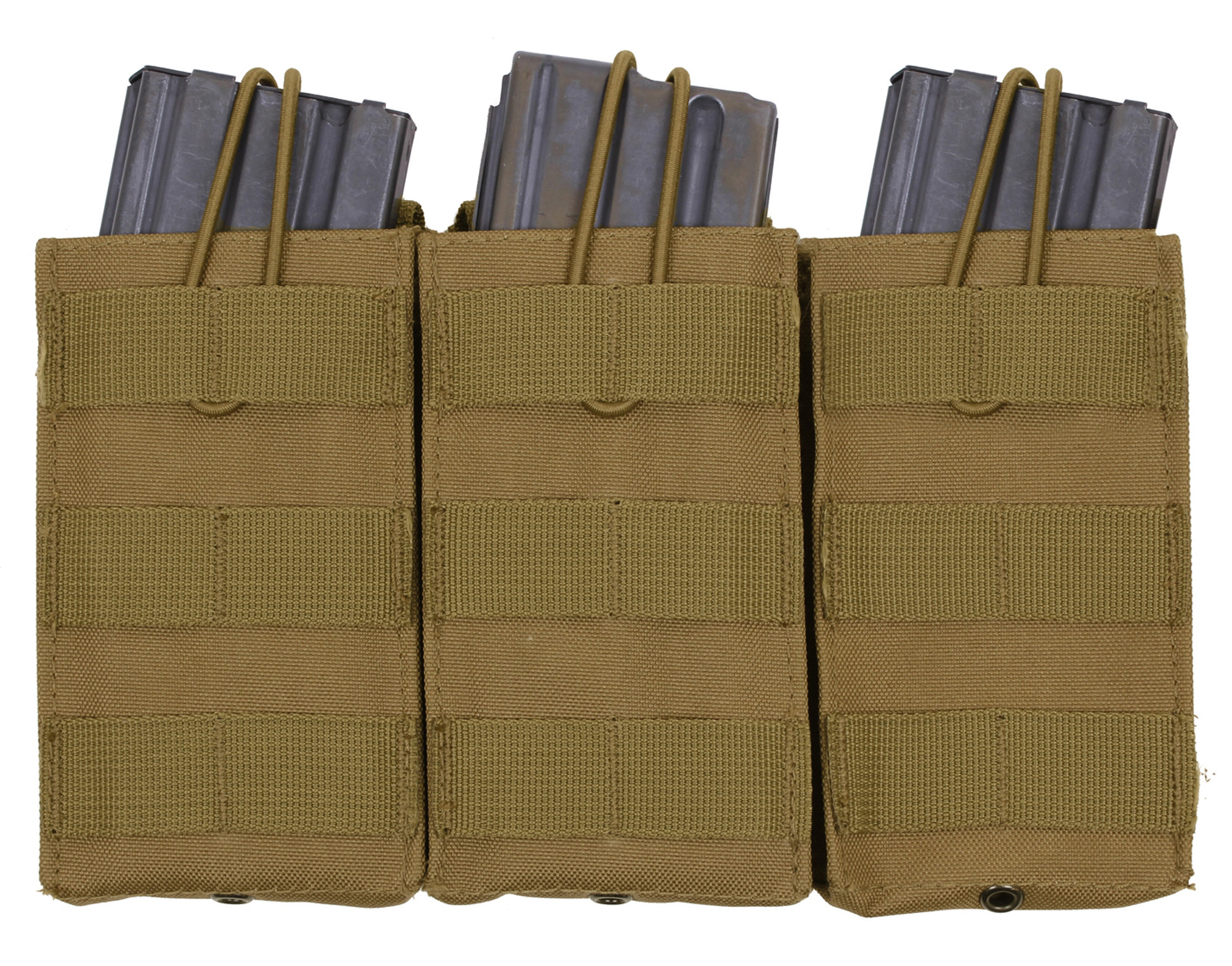 Rothco MOLLE Open Top Triple  Mag Pouch - Coyote Brown