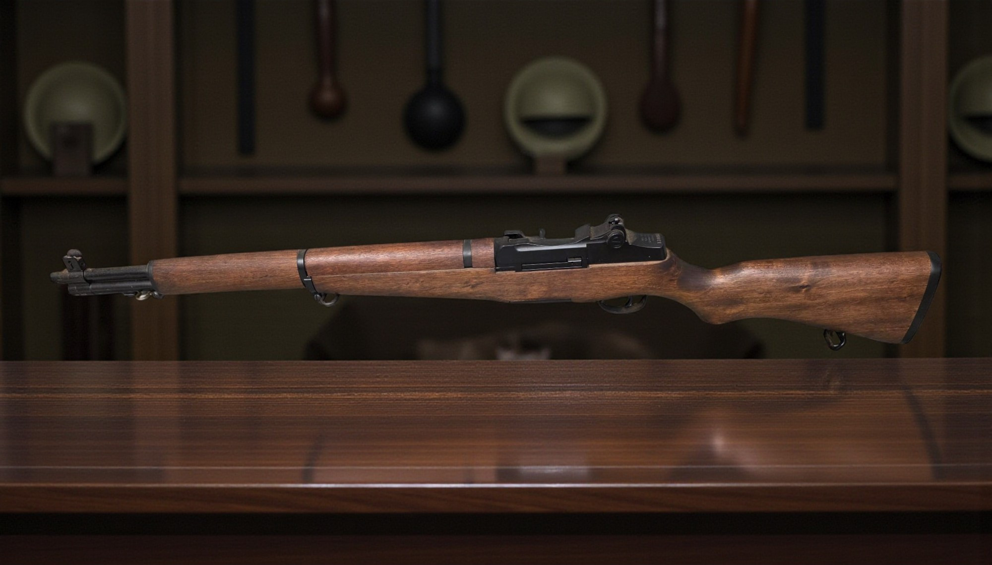 ICS M1 Garand Full Size Airsoft AEG Rifle with Real Wood Stock - USEDⓈ