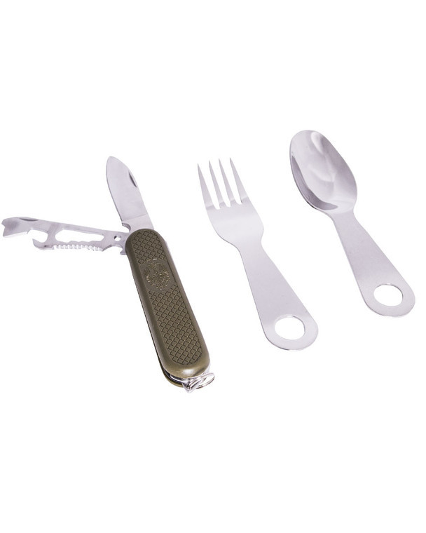Mil-Tec® Eating Utensil W/OD Pocket Knife