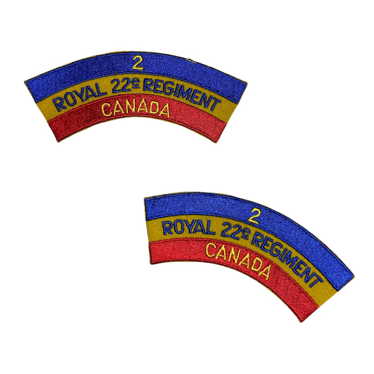 Canadian Armed Forces 2nd Battalion Of 22nd Royal Regiment Shoulder Tittle - Pair