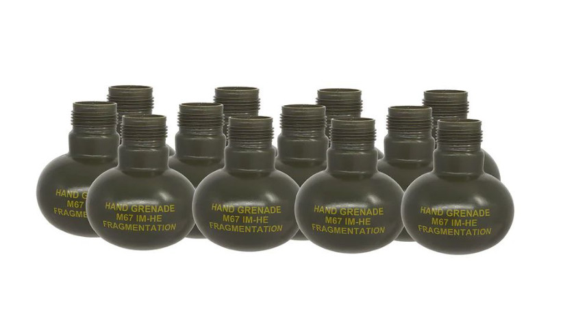 APS M67 Thunder C Rechargeable CO2 Simulated Grenade - No Core / 12 Shells