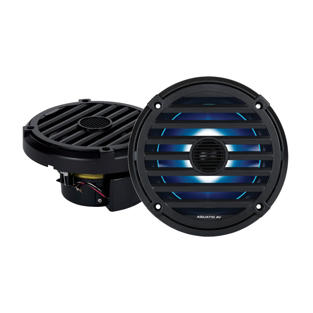 Aquatic AV ELITE 6.5" RGB Speakers - Black - Pair