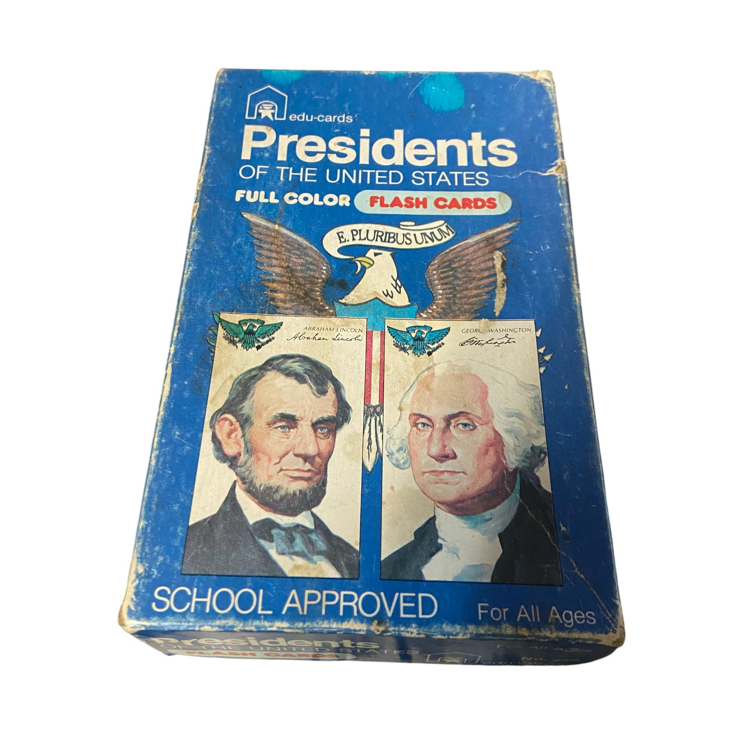 Vintage Edu-Cards Presidents Full Colors Flash Cards Game