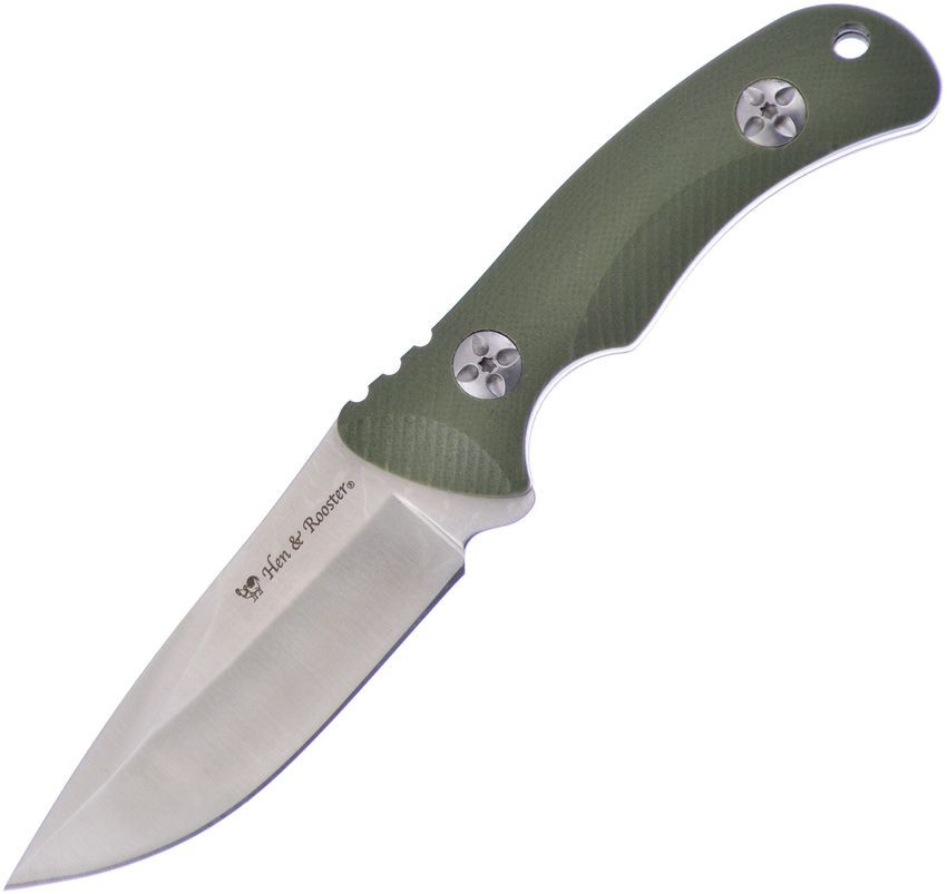 HEN & ROOSTER INT Fixed Blade Green G10