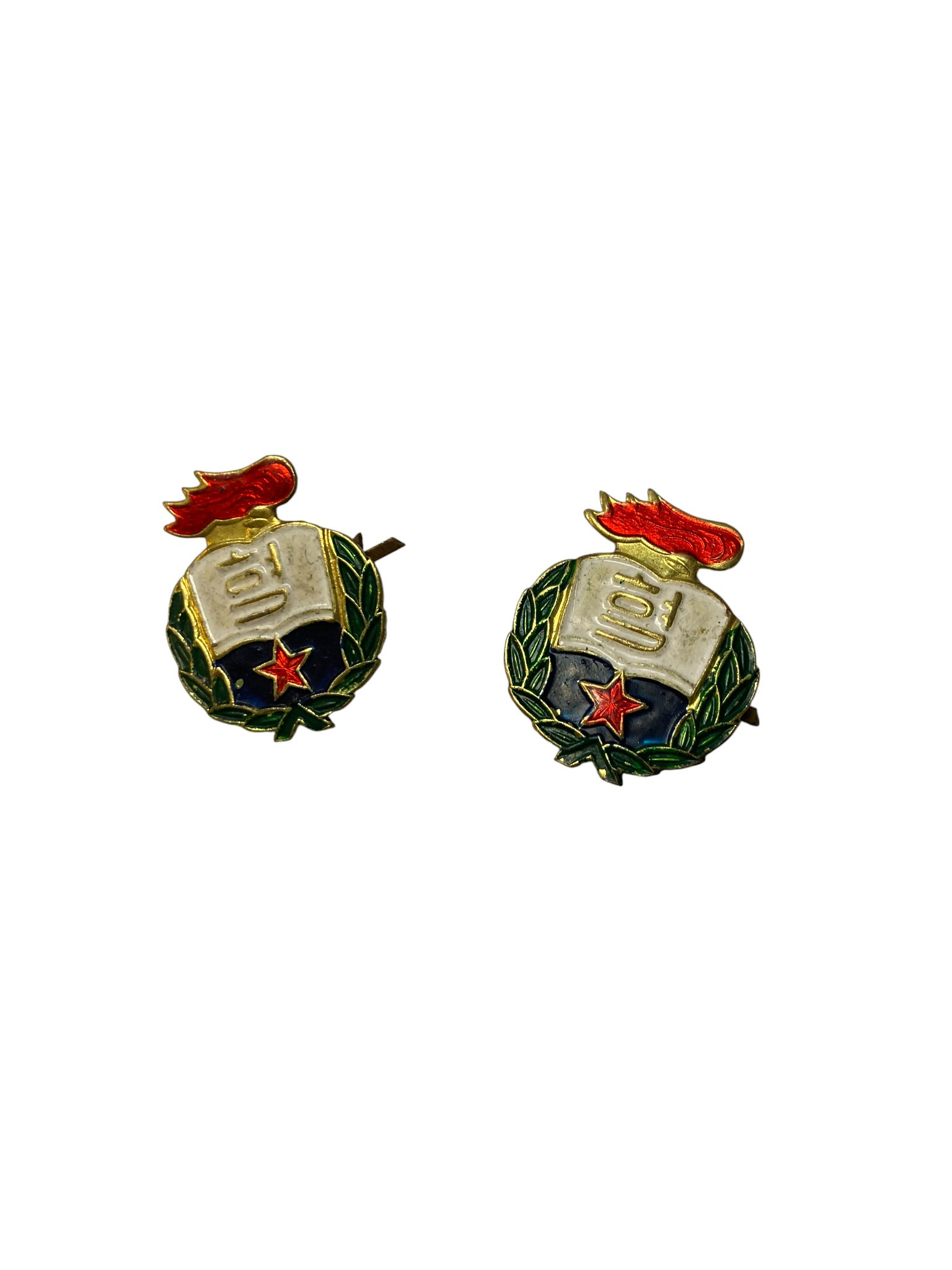 Korean's People's Army Officer Academy Collar Dogs