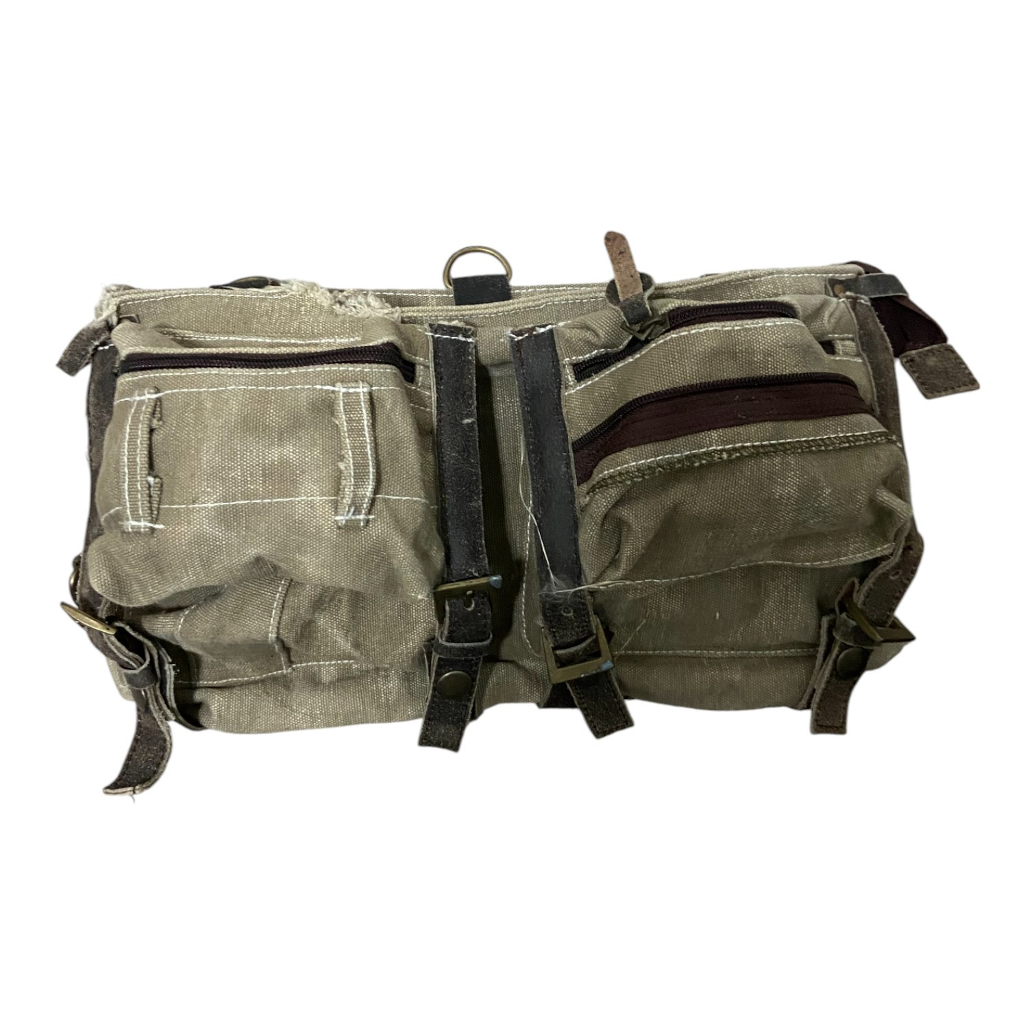 Vintage 6 Pocket Small Shoulder Bag