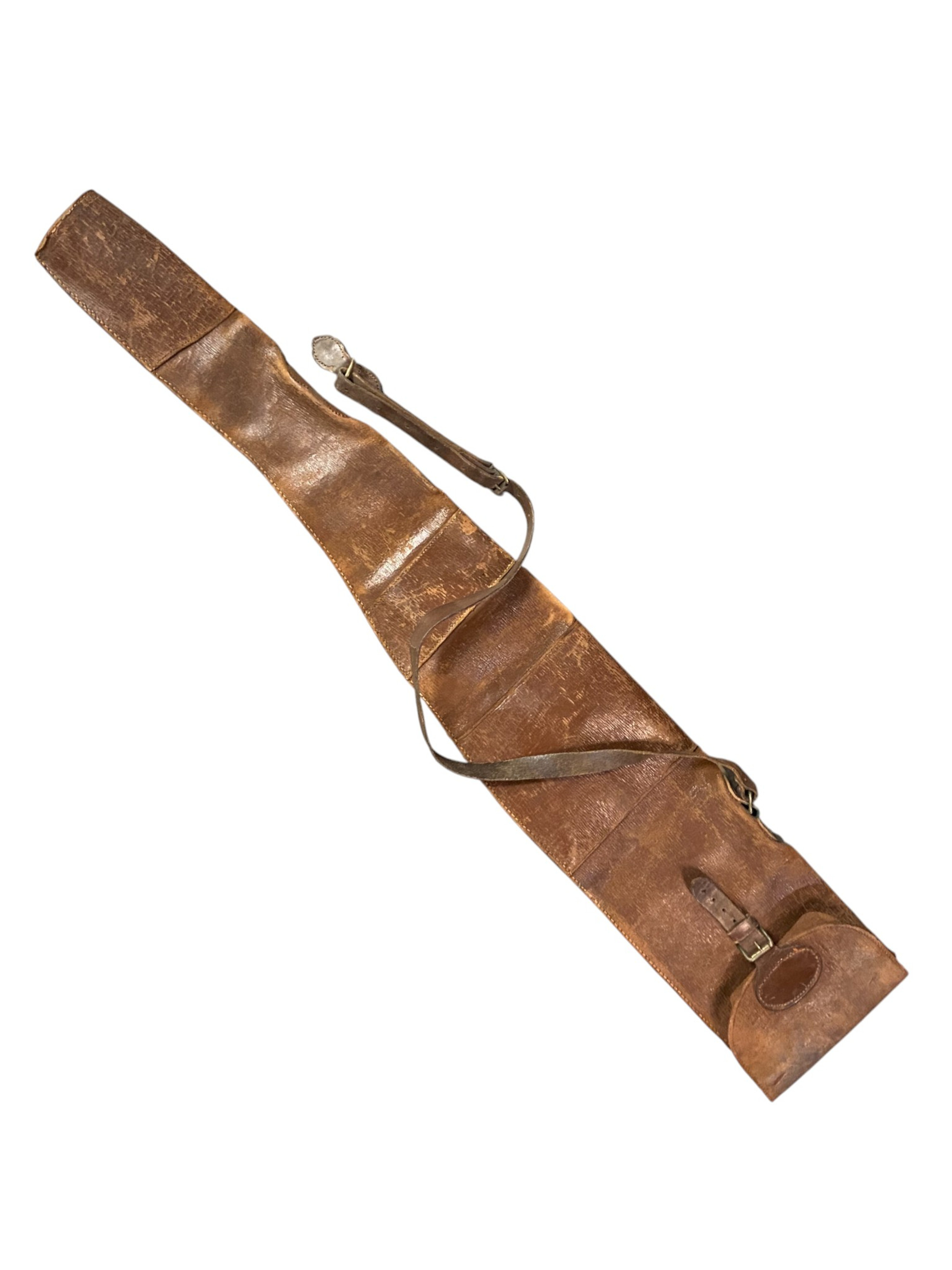 Vintage 1930s-1940s Leather Rifle Carrying Case
