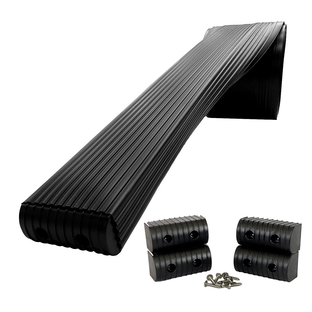 Caliber BunkWrap Kit - Black 16' x 2" x 4" Roll + 4 Caps + HRDW Roll + 4 Endcaps & Stainless Steel Hardware
