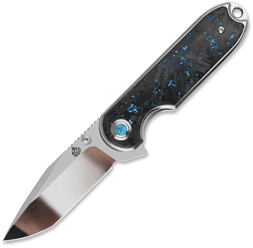 QSP KNIFE Nebula Linerlock Blue CF