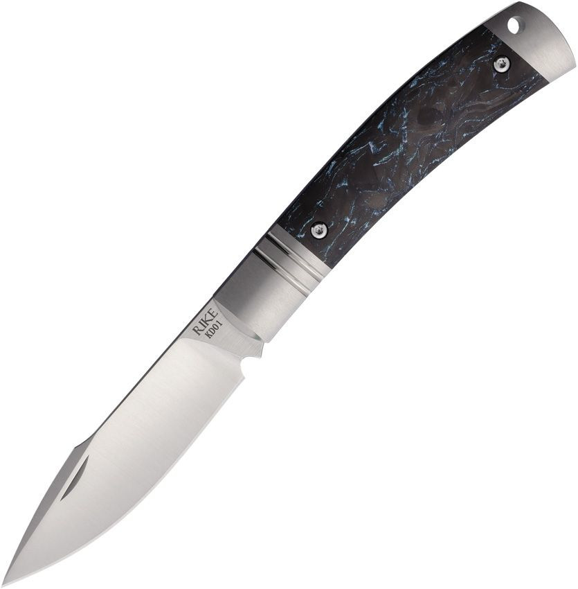 RIKE KNIFE Slip Joint Blue Carbon Fiber