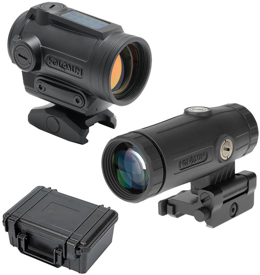 HOLOSUN EVO Red Dot Advanced Rifle Optic and HM3X Magnifier Set w/ Hard Case