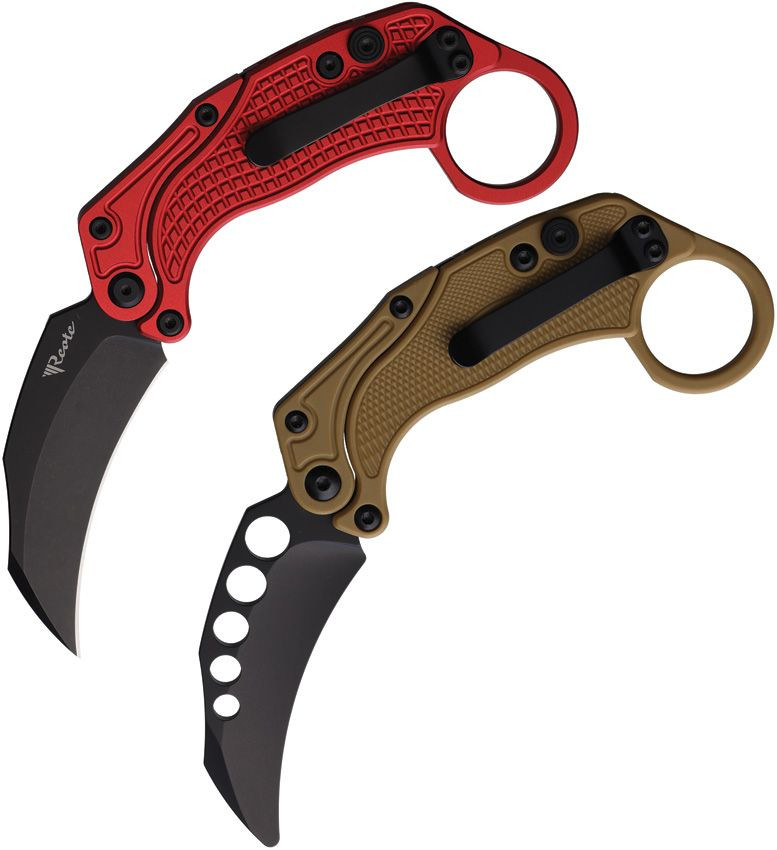 REATE KNIVES EXO-K Button Lock Red Black PV
