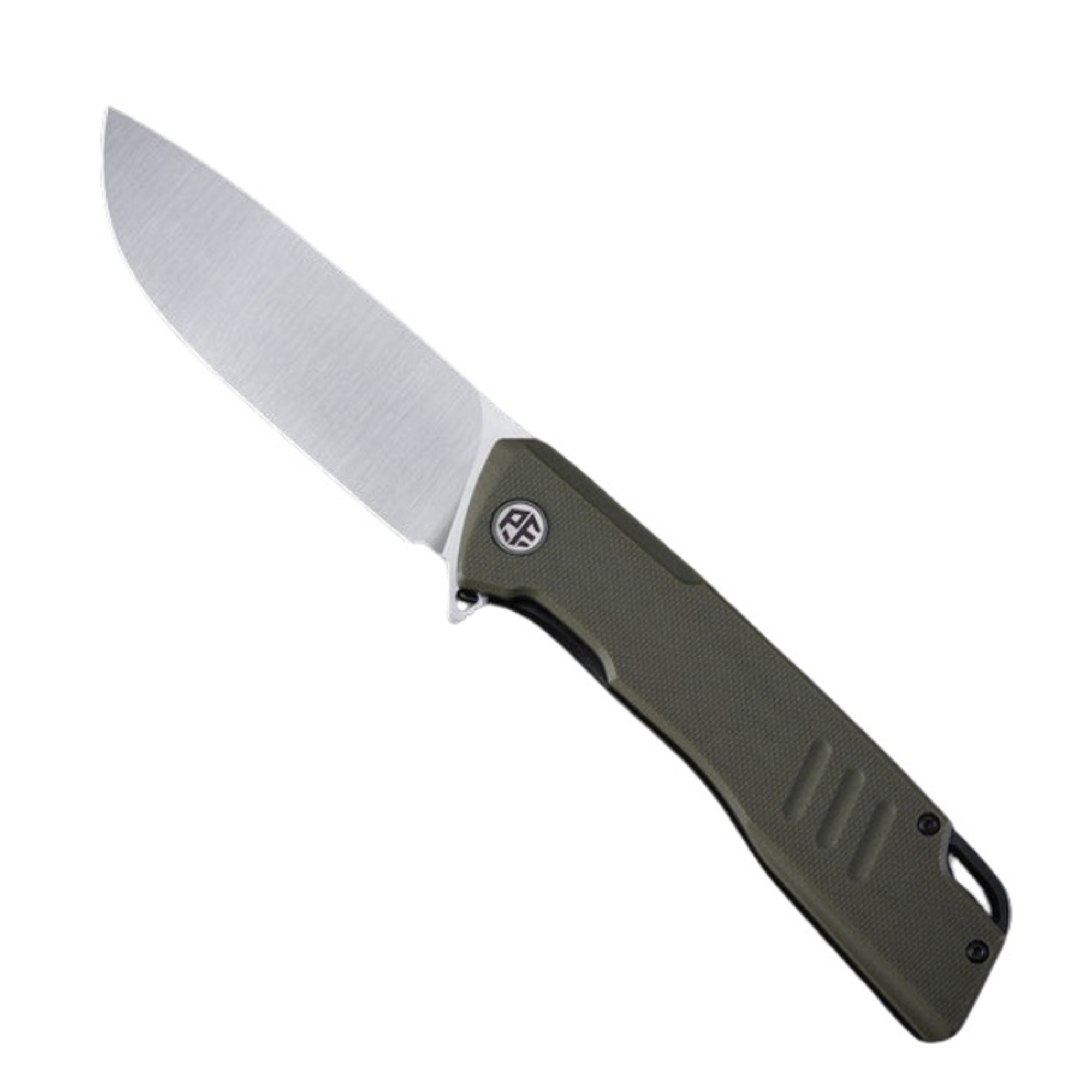 Petrified Fish Loco Flipper D2 Satin G10 Green