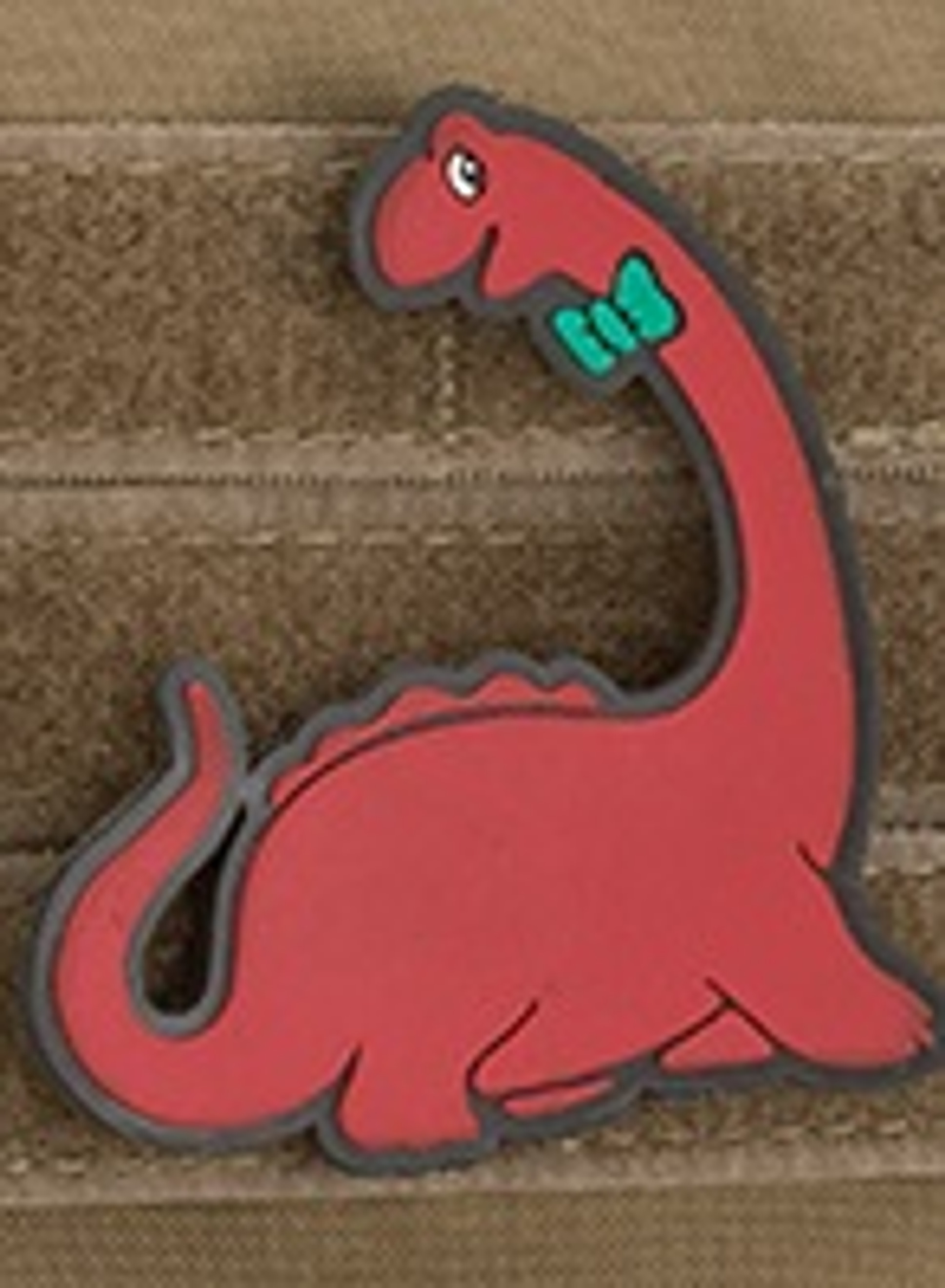 Puff Dino Brontosaurus PVC - Morale Patch - Red