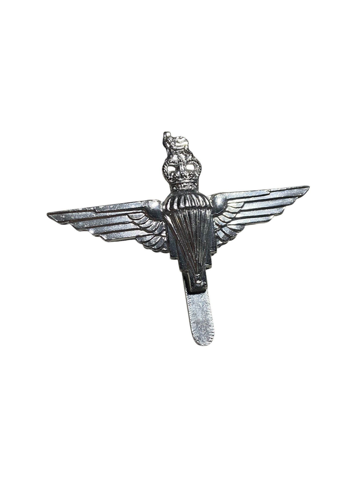 British Armed Forces Anodized Aluminum Parachute Cap Badge