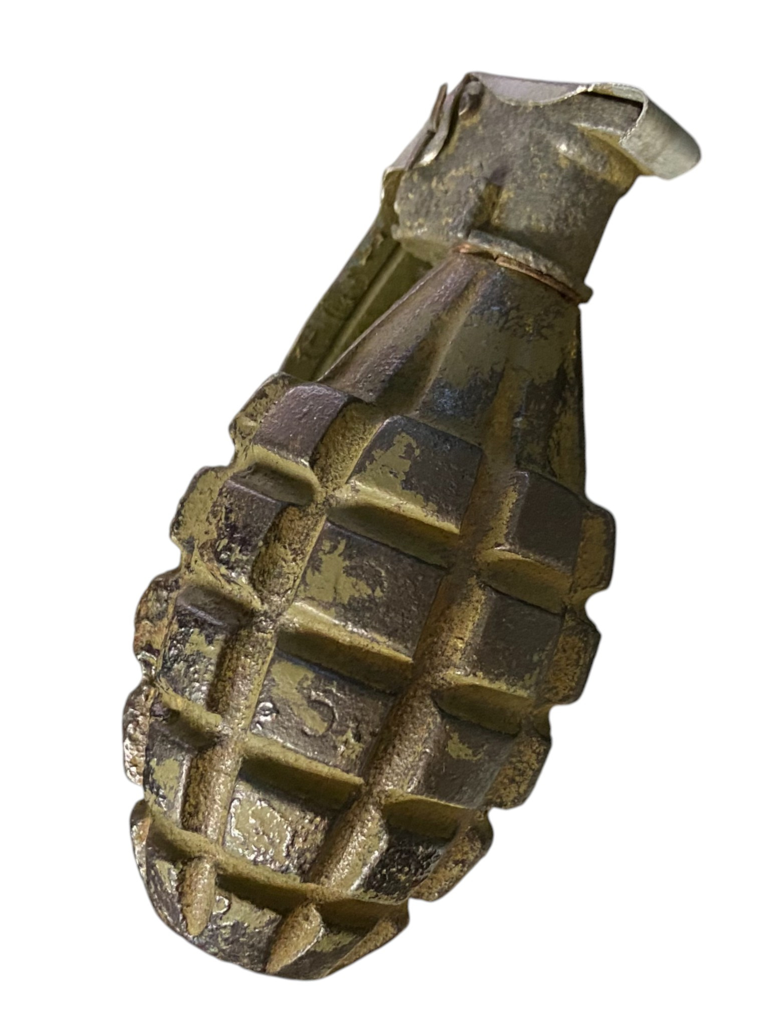 WW2/Korean War Era MK-II Pineapple Grenade W/ Fuse - Deactivated