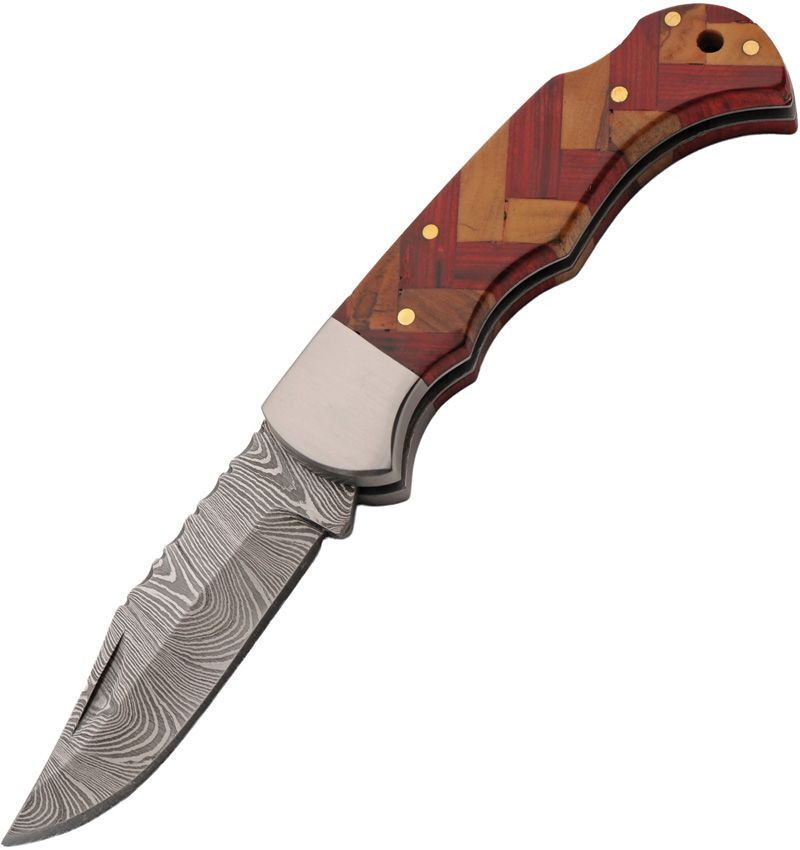 DAMASCUS Forge Lockback Red