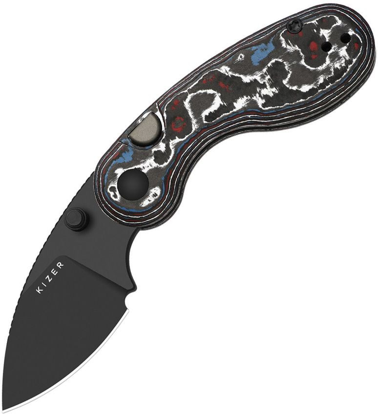 KIZER CUTLERY Microbe Button Linerlock CF