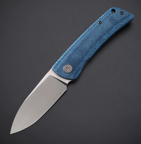 Petrified Fish Flavorist Flipper K110 Satin Micarta Blue