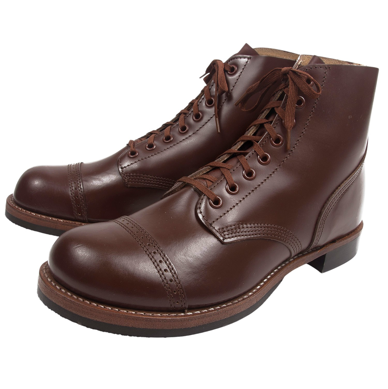 At The Front Repro WW2 Rubber Taps Service Shoes W/ Shoe Box