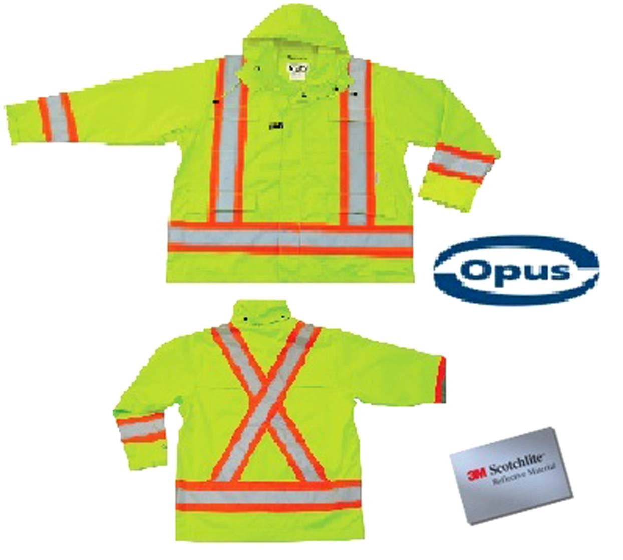 Work Safety Rain Jacket (Fluorescent Lime/Yellow)