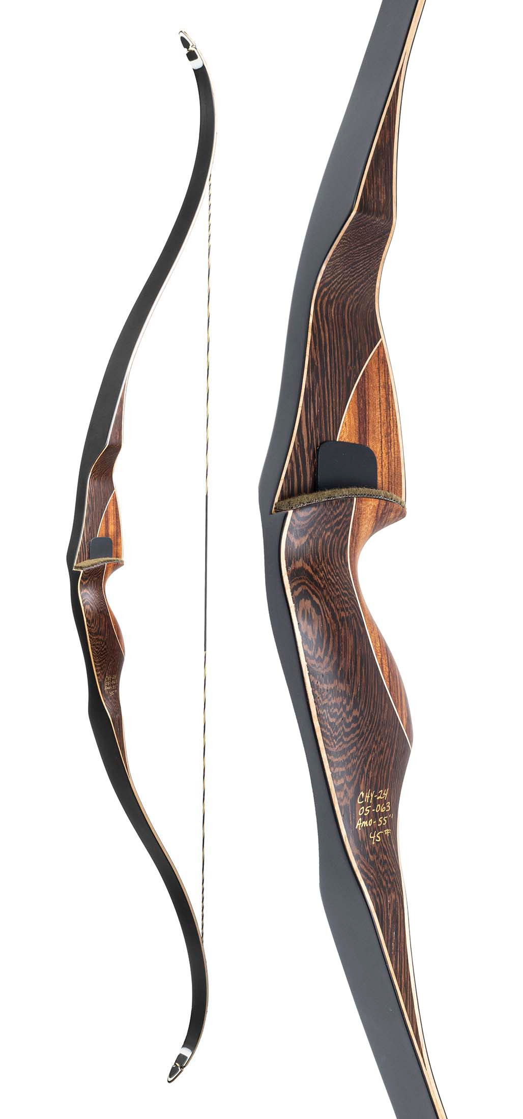 Bear Archery Cheyenne 55" Wenge and Bubinga Recurve Bow #40 RH