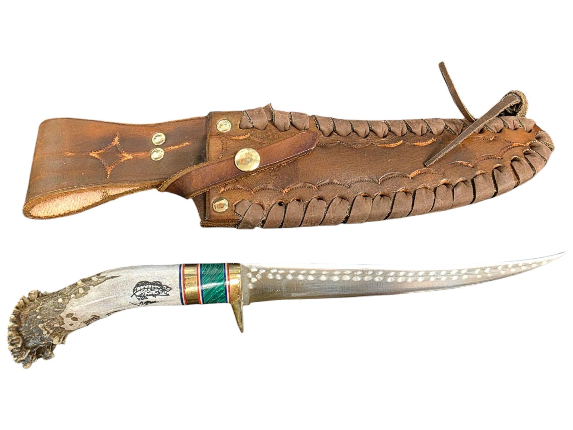 Ken Richardson Custom Handmade Scrimshawed Fillet Blade