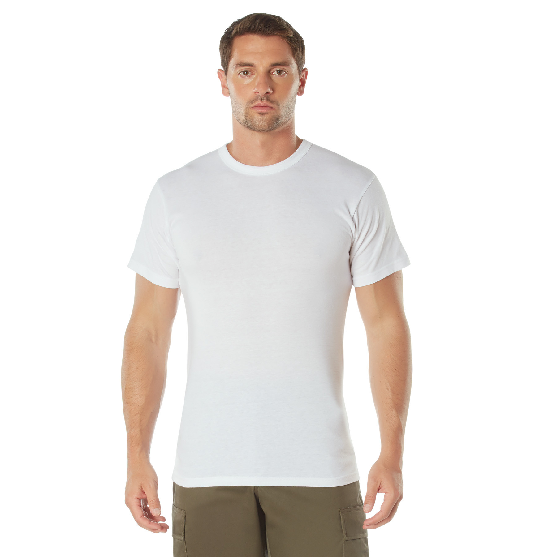 Rothco Cotton / Polyester Blend Military T-Shirt - White