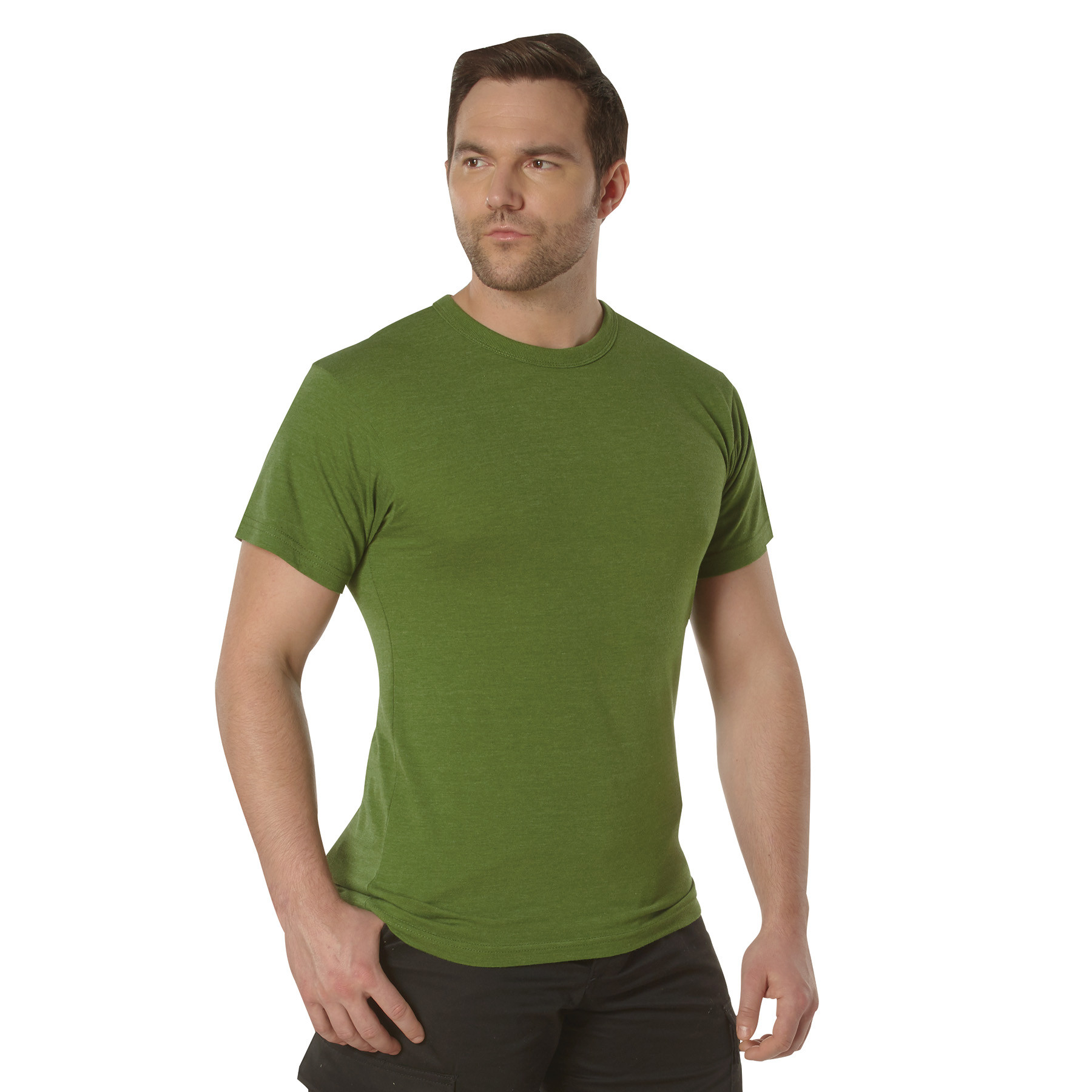 Rothco Cotton / Polyester Blend Military T-Shirt - Heather Green