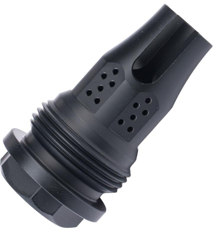 ITP Airsoft 14mm Negative Flash Hider w/ Thread Adapter for ITP Mock Suppressors