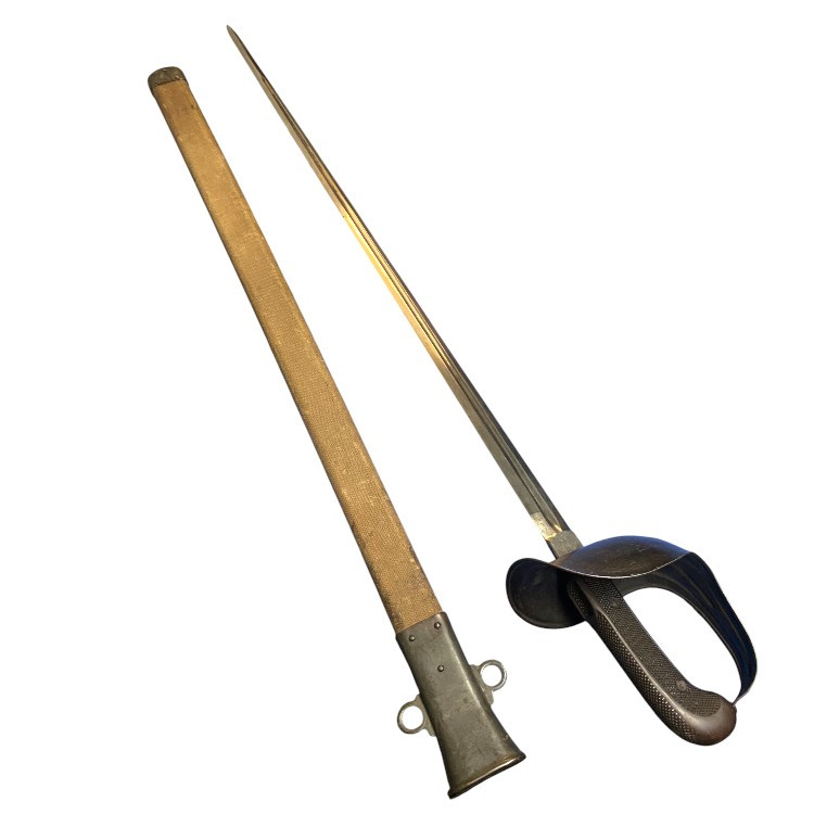 WW1 U.S. Army Springfield Armory Made Model 1913 Cavalry Sword W/Scabbard - Dated 1914