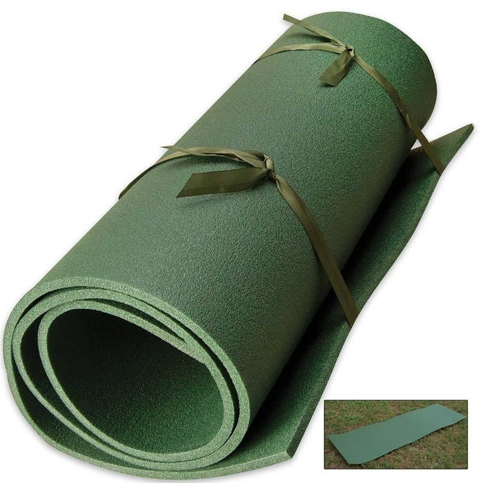 U.S. Armed Forces Cold Weather Foam Sleeping Pad w/Ties