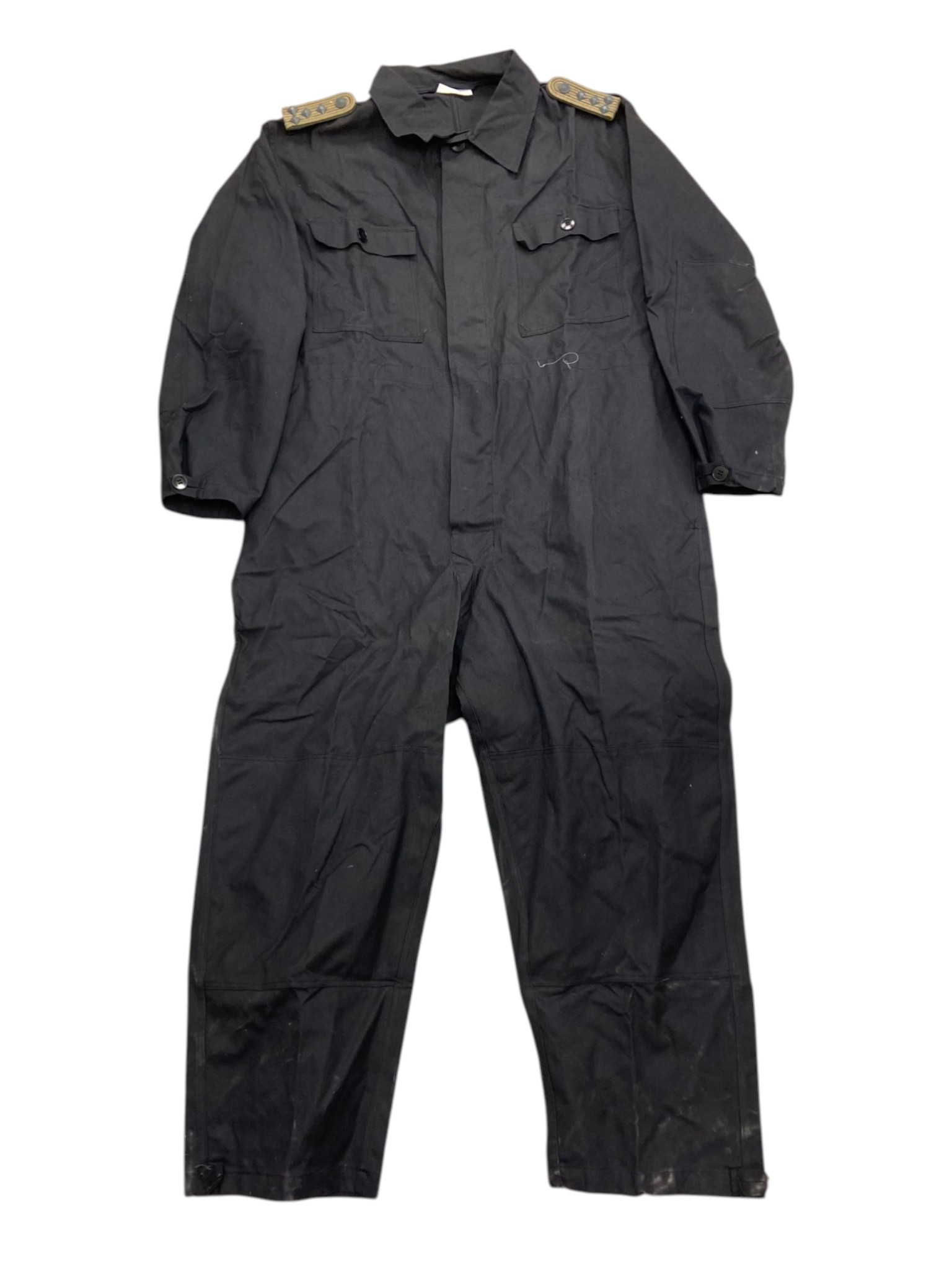 East German NVA Black Tank Crewman Coverall W/Shoulder Boards - Large Short