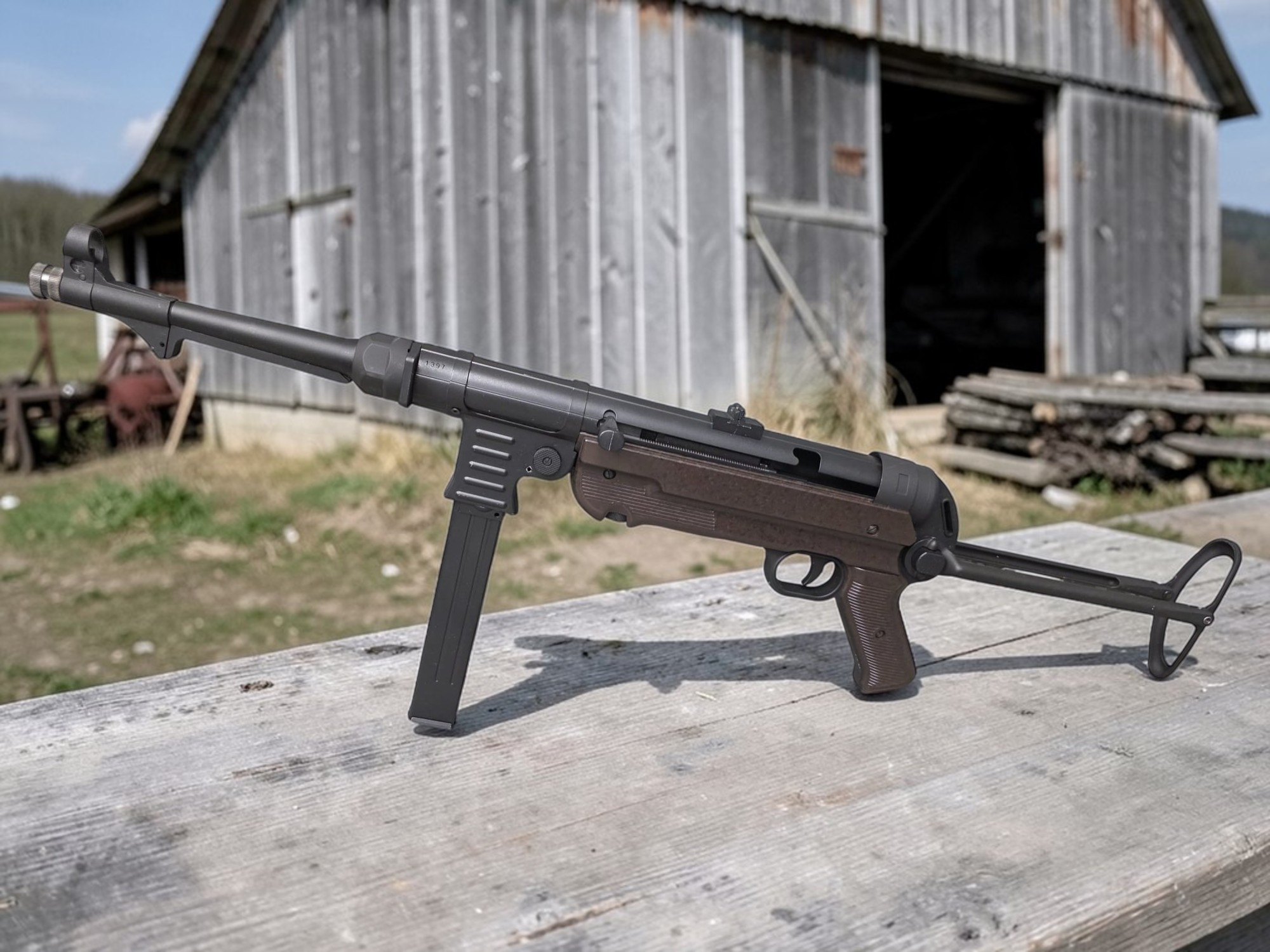 AGM MP40 WWII Full Metal Airsoft AEG Rifle - USEDⓈ