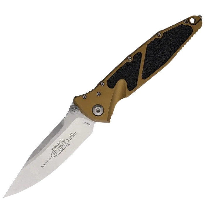 Microtech Socom Elite S/E M390 SW Aluminum Tan Glass Breaker