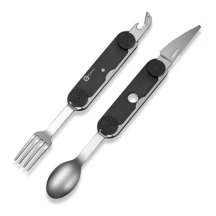 CIVIVI Partake 4-In-1 Multi-Tool Knife, Stainless Steel, Aluminum Black