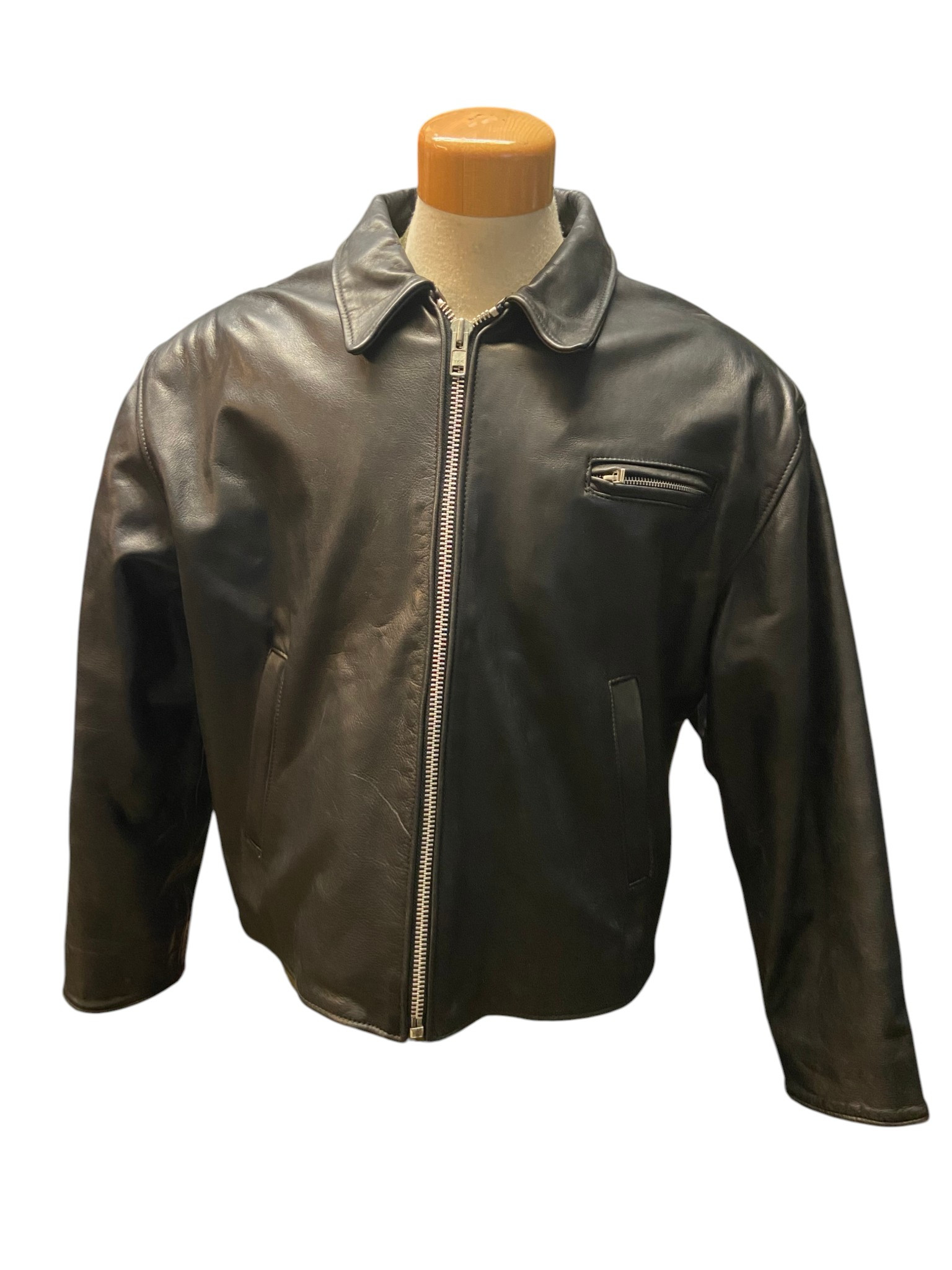 Vintage Due West European Styling Leather Jacket - Large