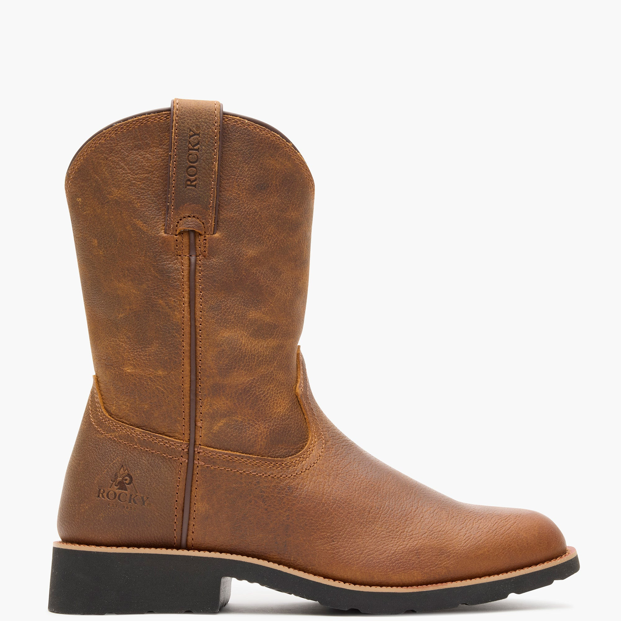 Rocky Monocrepe Unlined Pull-ON Western Boot