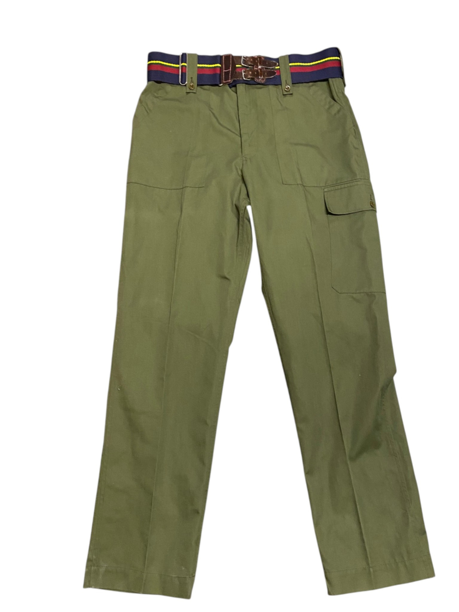 British Armed Forces Lightweight OD Combat Pants W/Royal Commando Stable Belt
