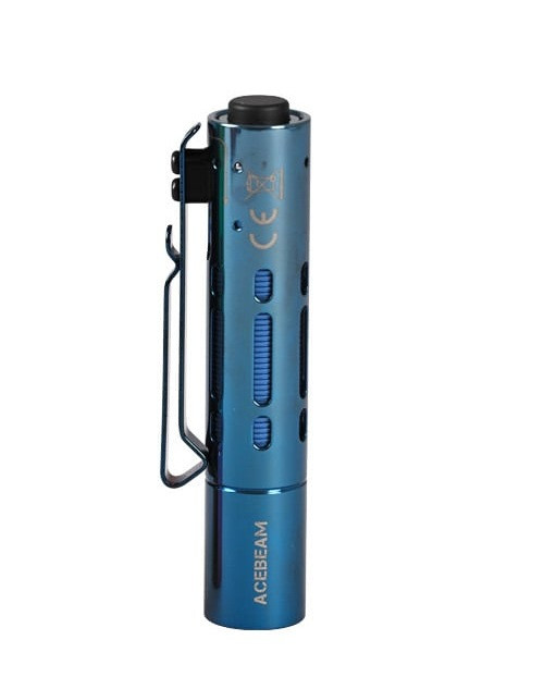 Acebeam Rider RX Flashlight, Stainless Steel Blue - 650 Lumens