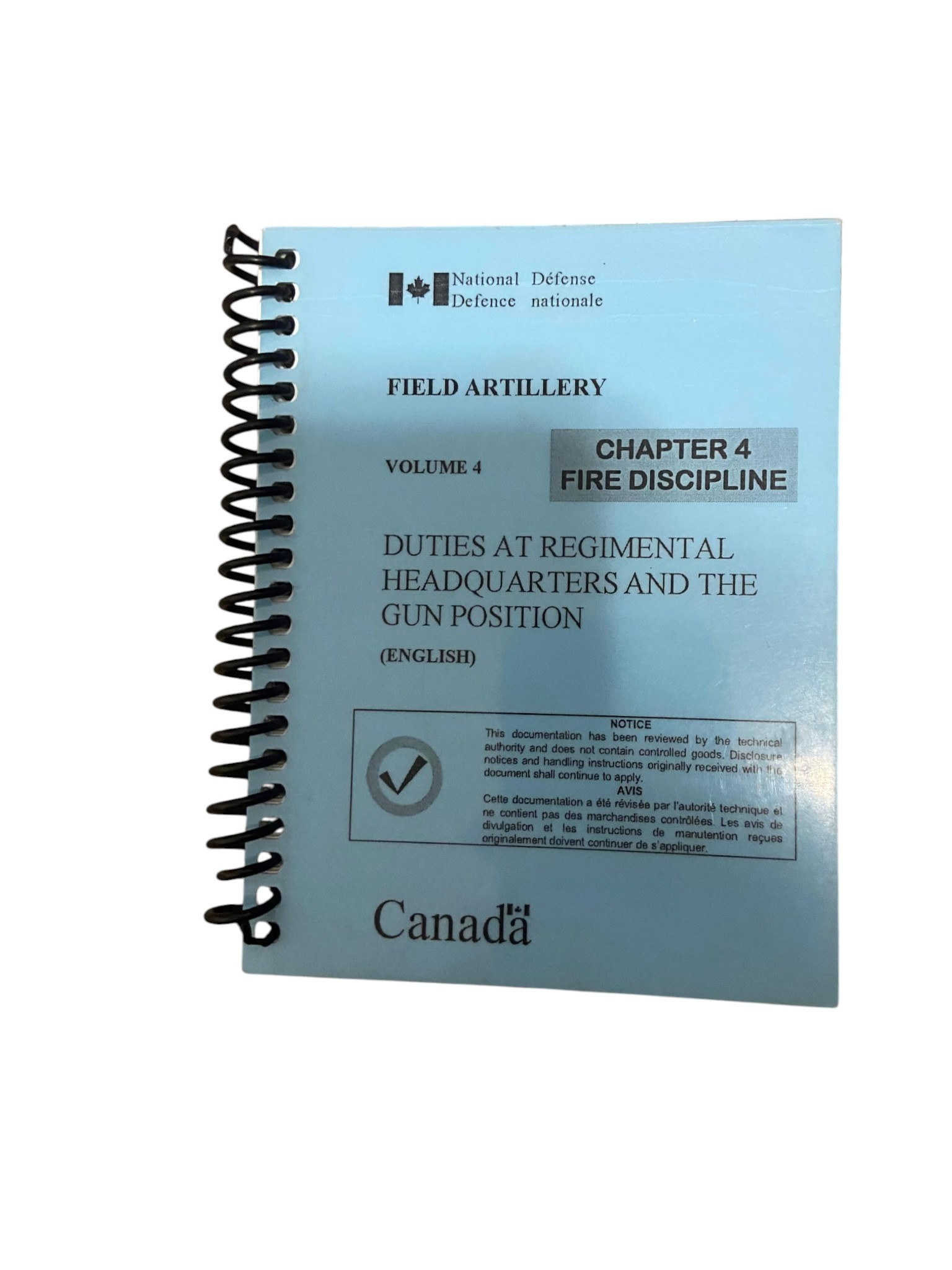 Canadian Armed Forces Field Artillery Fire Disciple Manual Chapter 4